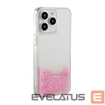 Nugarėlės dėklai iLike Apple iPhone 15 Pro Max Silicone Case Water Glitter Pink