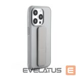 Nugarėlės dėklai iLike Apple iPhone 15 Pro Silicone Case with stand Silver