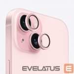 Apsauginiai stiklai Evelatus Apple iPhone 15 Camera Lens Protector Armor Pink