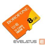 Atminties kortelės Borofone  MEMORY CARD 8GB SDHC CLASS10 75MB/S MICROSD