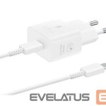 Adapteriai Samsung  Samsung USB-C 25W Travel Charger + USB-C Data Cable EP-T2510XWE White