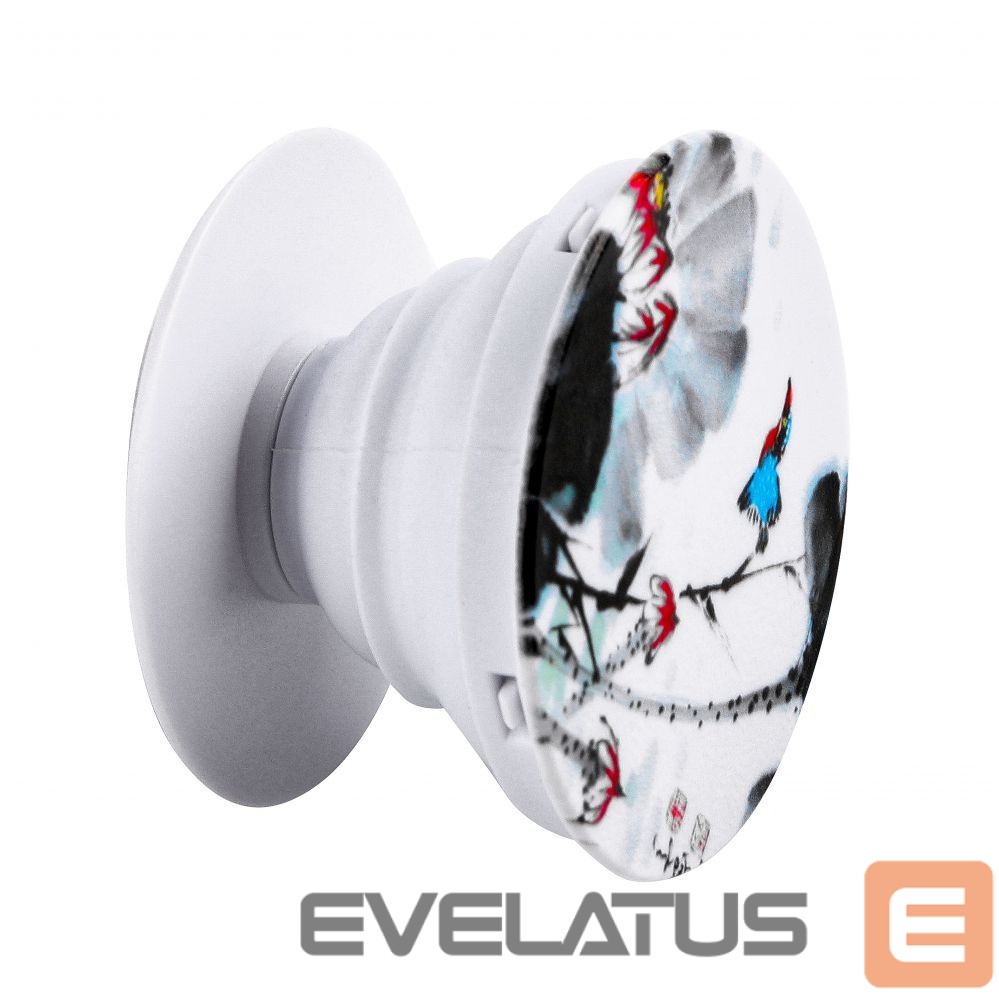 Universalus laikiklis (Popsocket) iLike Universal Pop Holder Flower White
