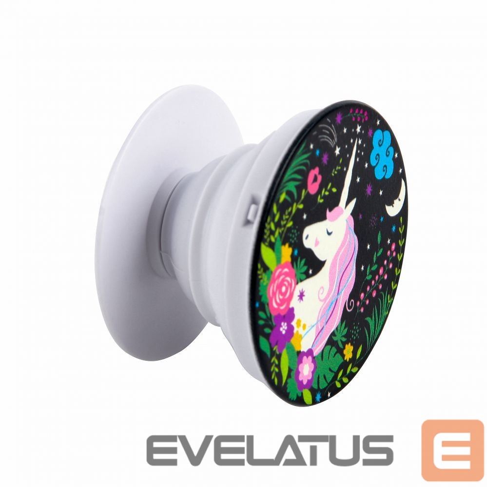 Universalus laikiklis (Popsocket) iLike Universal Pop Holder Unicorn Black