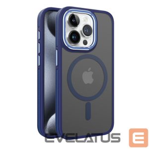 Nugarėlės dėklai iLike Apple iPhone 15 DUAL METAL FRAME MAGSAFE CASE Red
