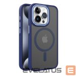 Nugarėlės dėklai iLike Apple iPhone 14 DUAL METAL FRAME MAGSAFE CASE Blue