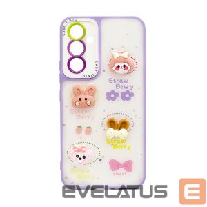 Nugarėlės dėklai iLike Apple iPhone 15 EPOXY CARTOON COVER Light Purple