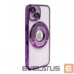 Nugarėlės dėklai iLike Apple iPhone 15 Pro IH MAGSAFE HIDDEN STAND COVER Purple