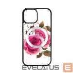 Nugarėlės dėklai Evelatus Apple iPhone 14 Leather Case Zipper Design Flower White