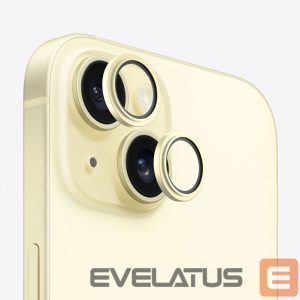 Apsauginiai stiklai Evelatus Apple iPhone 15 / 15 Plus Camera Lens Protector Armor Yellow