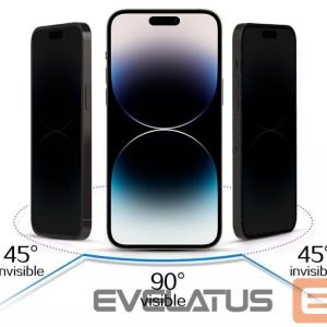 Apsauginiai stiklai iLike Samsung GALAXY S23 TEMPERED PRIVACY GLASS (WITH CUTOUT FOR READER) Black