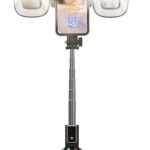 Selfie lazda iLike Universal SELFIE MINI HANDLE BLUETOOTH REMOTE CONTROL LED LAMPS Black