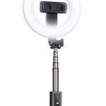 Selfie lazda iLike  SELFIE HANDLE TRIPOD AND RING LIGH BLUETOOTH Black
