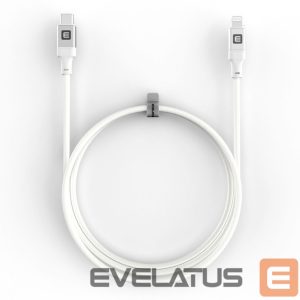 Kabelis Evelatus  Evelatus USB C to Lightning Cable 1.2M 60W (MFI09) Aluminum housing braiding White