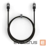 Kabelis Evelatus  Evelatus USB C to C Cable 2M 60W / 20V3A Aluminum housing braiding Black