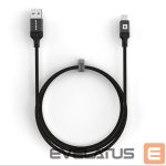 Kabelis Evelatus  Cable USB A to C, 1.2M Aluminum housing braiding Black