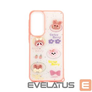 Nugarėlės dėklai iLike Samsung Galaxy A35 EPOXY CARTOON COVER White Pink