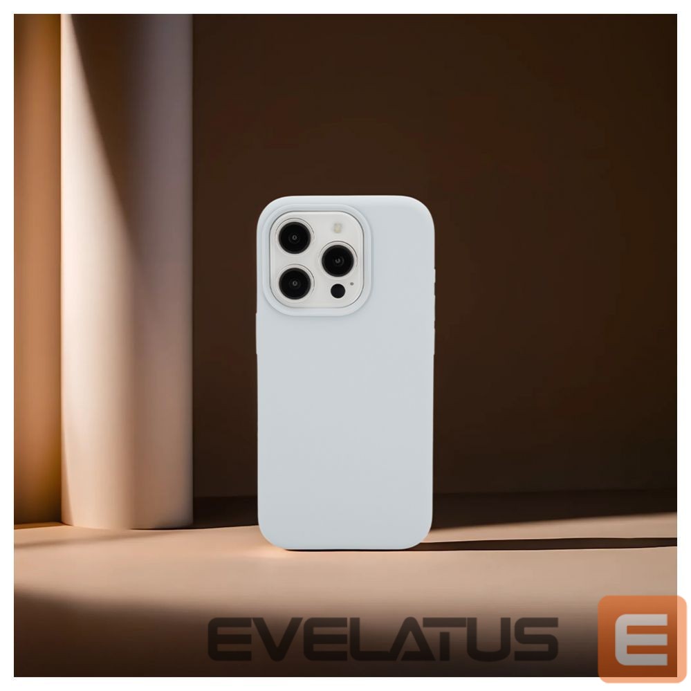 Nugarėlės dėklai Evelatus Apple iPhone 15 Pro Max Premium Magsafe Soft Touch Silicone Case New Function Grey Blue