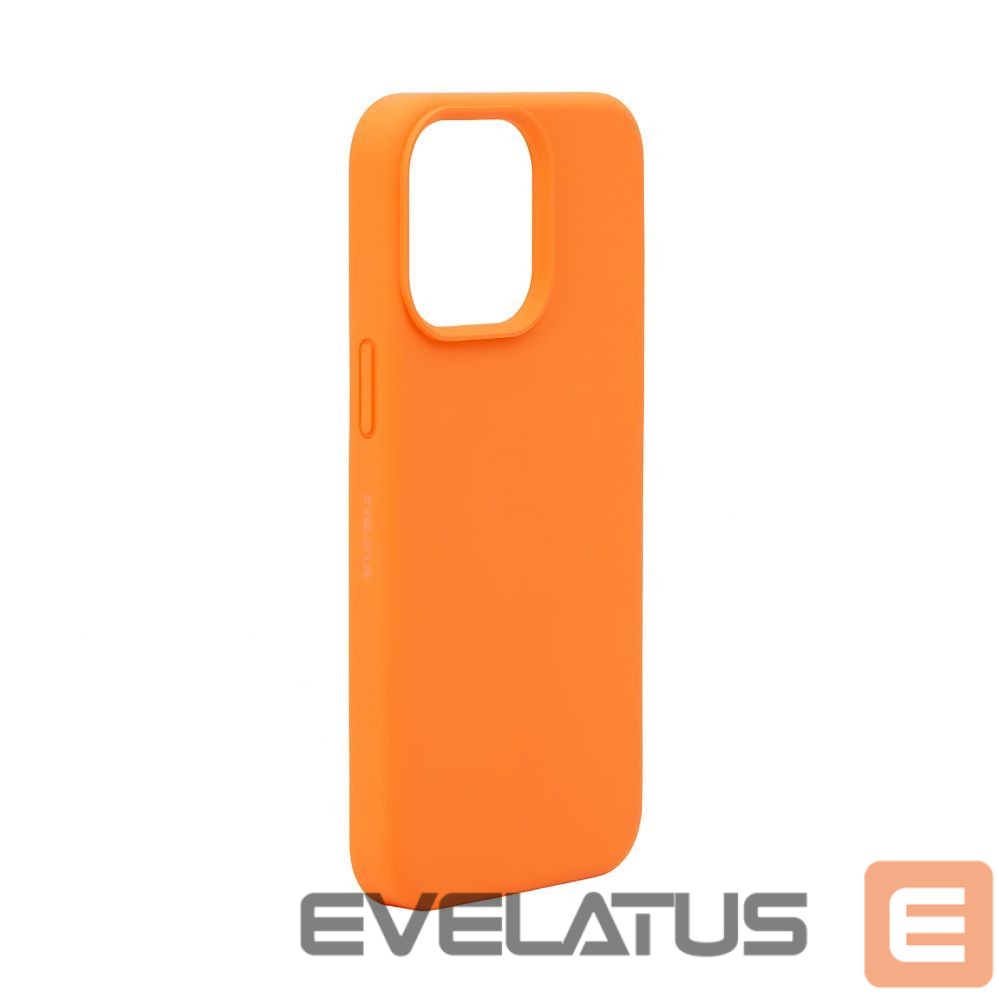 Nugarėlės dėklai Evelatus Apple iPhone 15 Pro Max Premium Magsafe Soft Touch Silicone Case New Function Orange