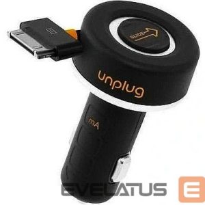 Automobiliniai įkrovikliai iLike  CCU1000IPH Compact iPod iPhone 4 4S 30Pin Fast 1A Car Charger with Rewind Cable Black