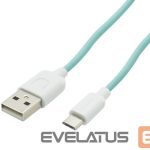Kabelis USAMS  US-SJ098 USB A to Micro USB Charging Cable 1M Cyan