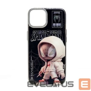 Nugarėlės dėklai iLike Apple iPhone 15 PC Silicone Case Spider Sense Black Silver