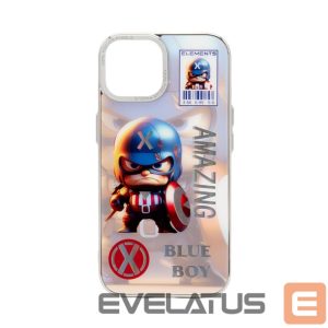 Nugarėlės dėklai iLike Apple iPhone 15 PC Silicone Case Blue Boy