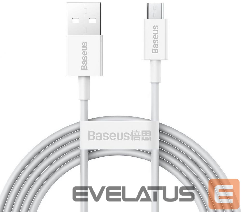 Kabelis Baseus - Superior Fast Charging Data Cable MicroUSB 1m White