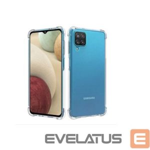Nugarėlės dėklai Evelatus Samsung Galaxy A22 5G Military Shockproof Silicone Case TPU Transparent
