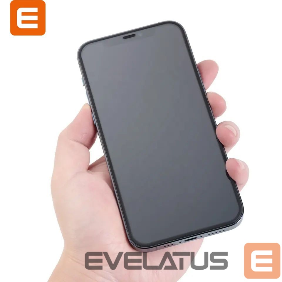 Apsauginiai stiklai Evelatus Apple iPhone 12/12 Pro Rubber Anti-Broken 3D Glass Full Cover Japan Glue Anti-Static