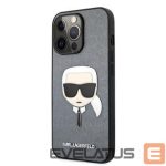 Nugarėlės dėklai Karl Lagerfeld Apple iPhone 13 Pro Max Saffiano Head Case Silver