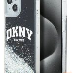 Nugarėlės dėklai DKNY Apple iPhone 15 hardcase Liquid Glitter Big Logo Black