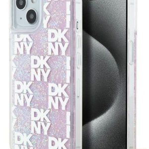 Nugarėlės dėklai DKNY Apple iPhone 15 hardcase Liquid Glitter Multilogo Pink