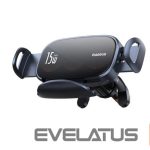 Automatinis laikiklis Baseus  LightChaser BS-CM029 car holder with triple coil inductive charger Black