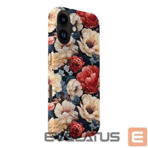 Nugarėlės dėklai Evelatus Apple iPhone 16 Slim Shell with Magsafe customized print design Flower Red