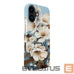 Nugarėlės dėklai Evelatus Apple iPhone 16 Slim Shell with Magsafe customized print design Flower Blue