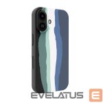 Nugarėlės dėklai Evelatus Apple iPhone 16 Multi-Colored Silicone Case With MagSafe Aura Blue