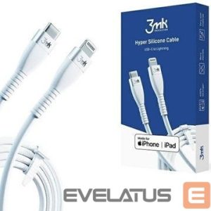 Kabelis 3MK Apple 3mk  Hyper Silicone Cable Type-C to Lightning 20W 3A White