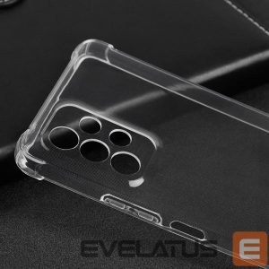 Nugarėlės dėklai Evelatus Samsung Galaxy A73 5G Military Shockproof Silicone Case TPU Transparent