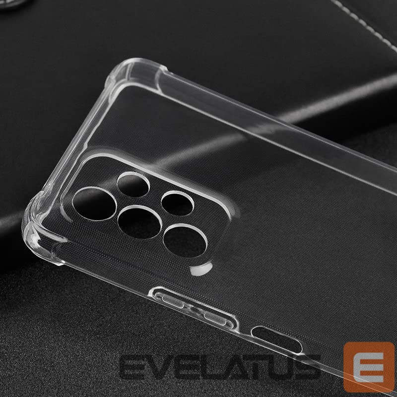 Nugarėlės dėklai Evelatus Samsung Galaxy A73 5G Military Shockproof Silicone Case TPU Transparent