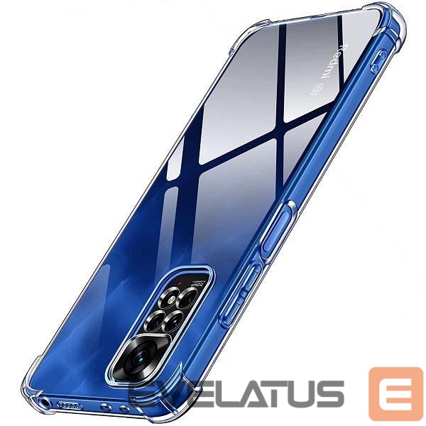 Nugarėlės dėklai Evelatus Xiaomi Redmi Note 11/11S Military Shockproof Silicone Case TPU Transparent
