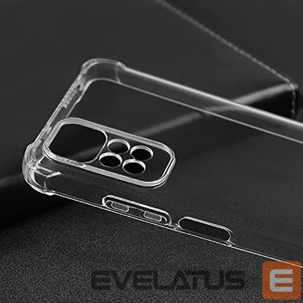 Nugarėlės dėklai Evelatus Xiaomi Redmi Note 11/11S Military Shockproof Silicone Case TPU Transparent