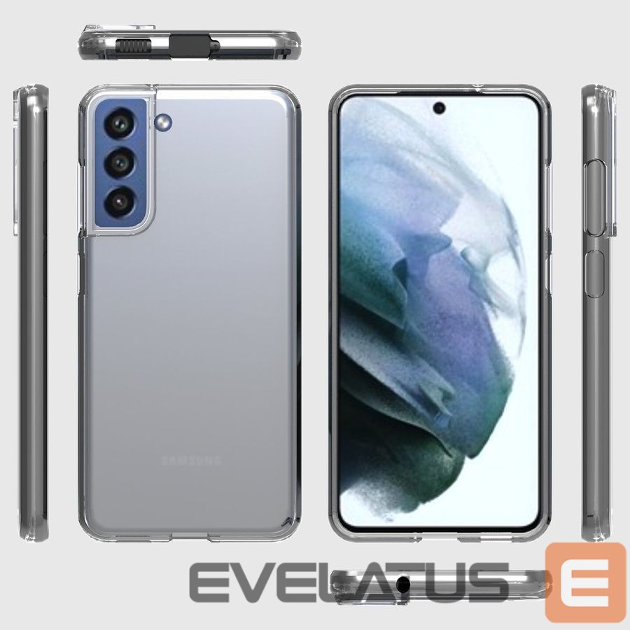 Nugarėlės dėklai Evelatus Samsung Galaxy S21 FE Clear Silicone Case 1.5mm TPU Transparent