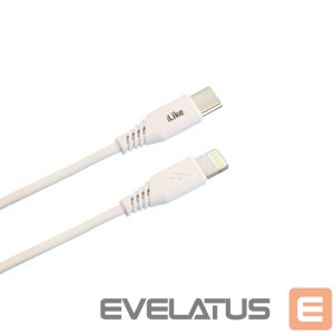 Kabelis iLike  iLike Charging Cable Type-C to Lightning CTL01 White