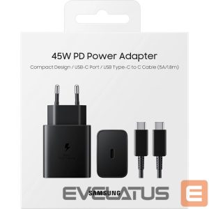 Adapteriai Samsung  Samsung 45W Power Adapter incl. 5A Cable EP-T4510XBEGEU Black