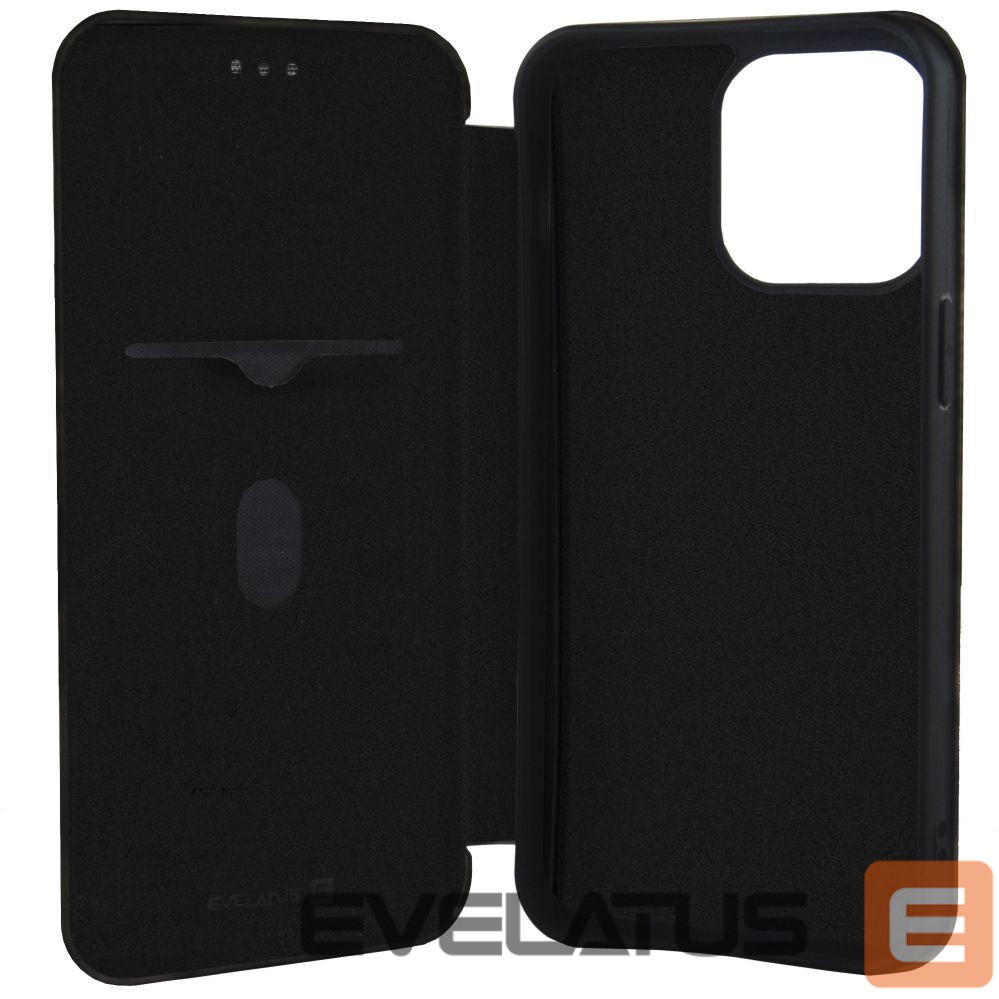Knygos tipo dėklas dėklai Evelatus Apple iPhone 13 Book Case Black