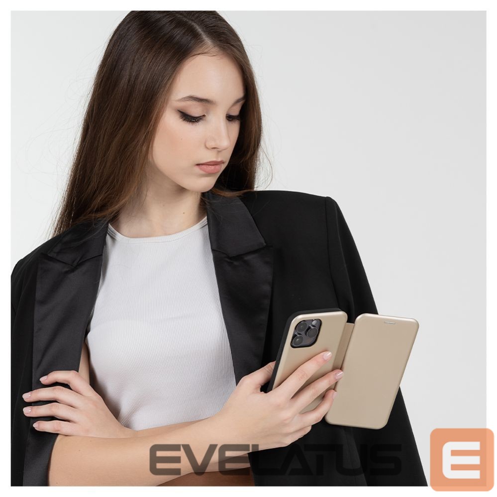 Knygos tipo dėklas dėklai Evelatus Apple iPhone 13 Pro Max Book Case Gold