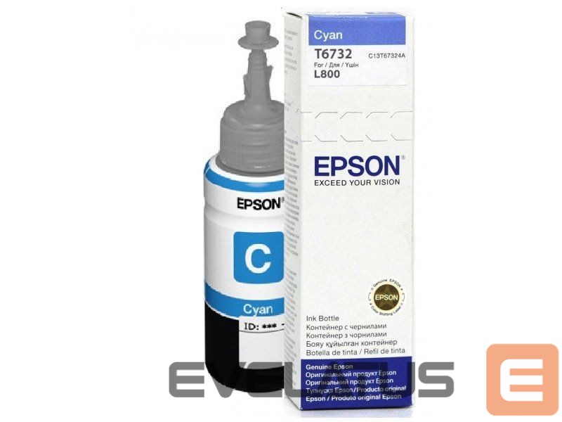 Eksploatacinės medžiagos spausdintuvams EPSON T6732 Ink bottle 70ml Ink Cartridge, Cyan