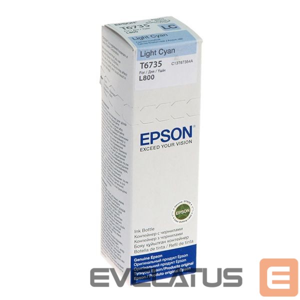 Eksploatacinės medžiagos spausdintuvams EPSON T6735 Ink bottle 70ml Ink Cartridge, Light Cyan