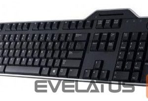 Kompiuterio klaviatūra Dell  KB-813 Smartcard keyboard, Wired, with smart card reader, RU, Black 
