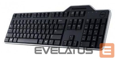 Kompiuterio klaviatūra Dell KB-813 Smartcard keyboard, Wired, with smart card reader, RU, Black